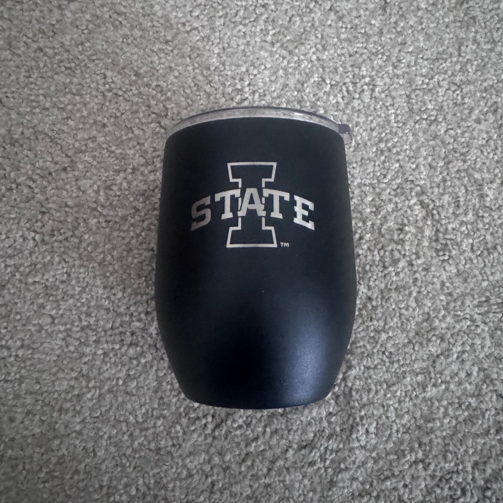 Black Iowa State Logo Tumbler